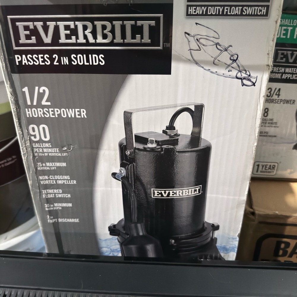 Everbilt 1/2 Horsepower Sump Pump